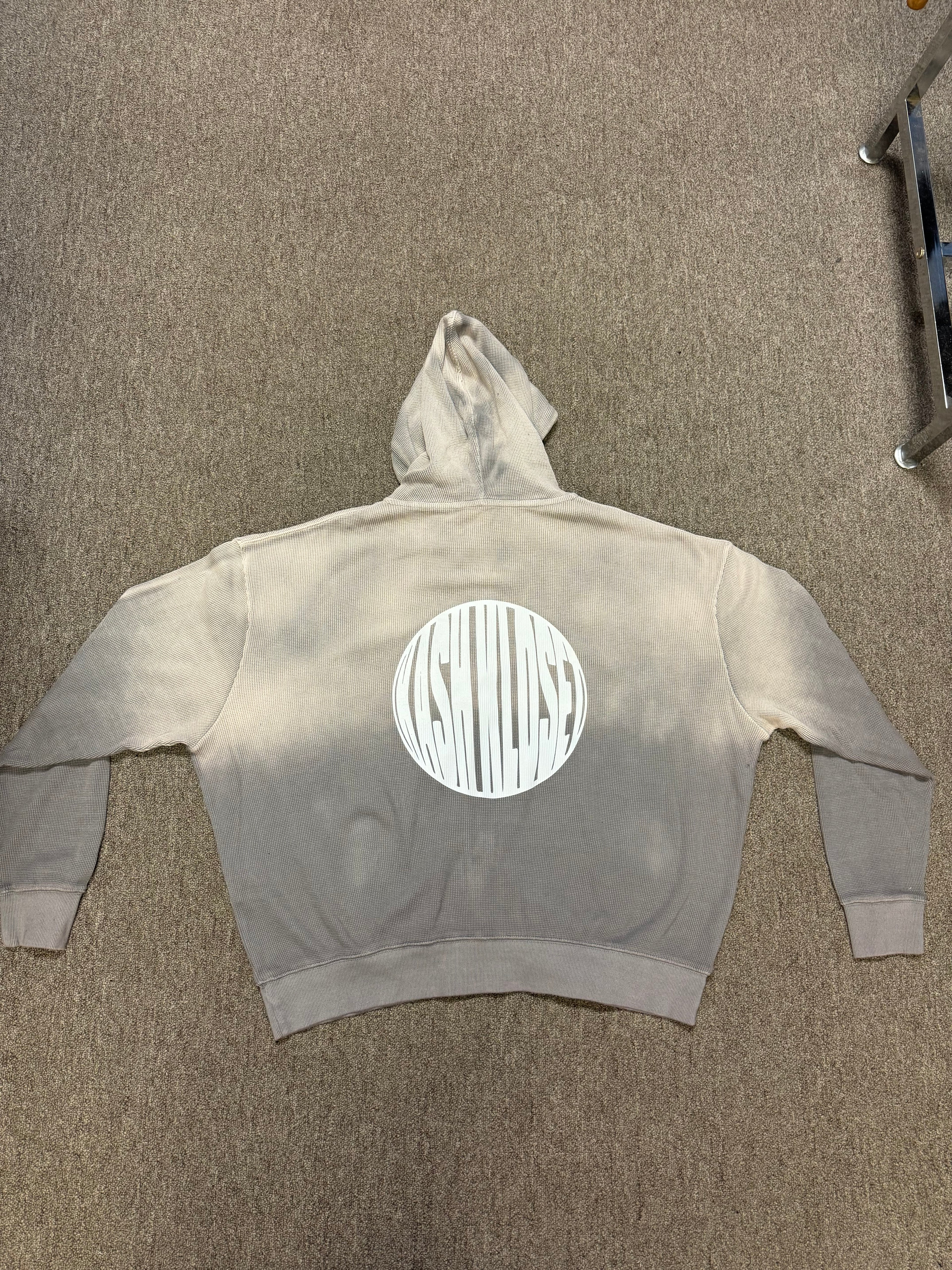 Kash Kloset Gray Faded Thermal ZipUp
