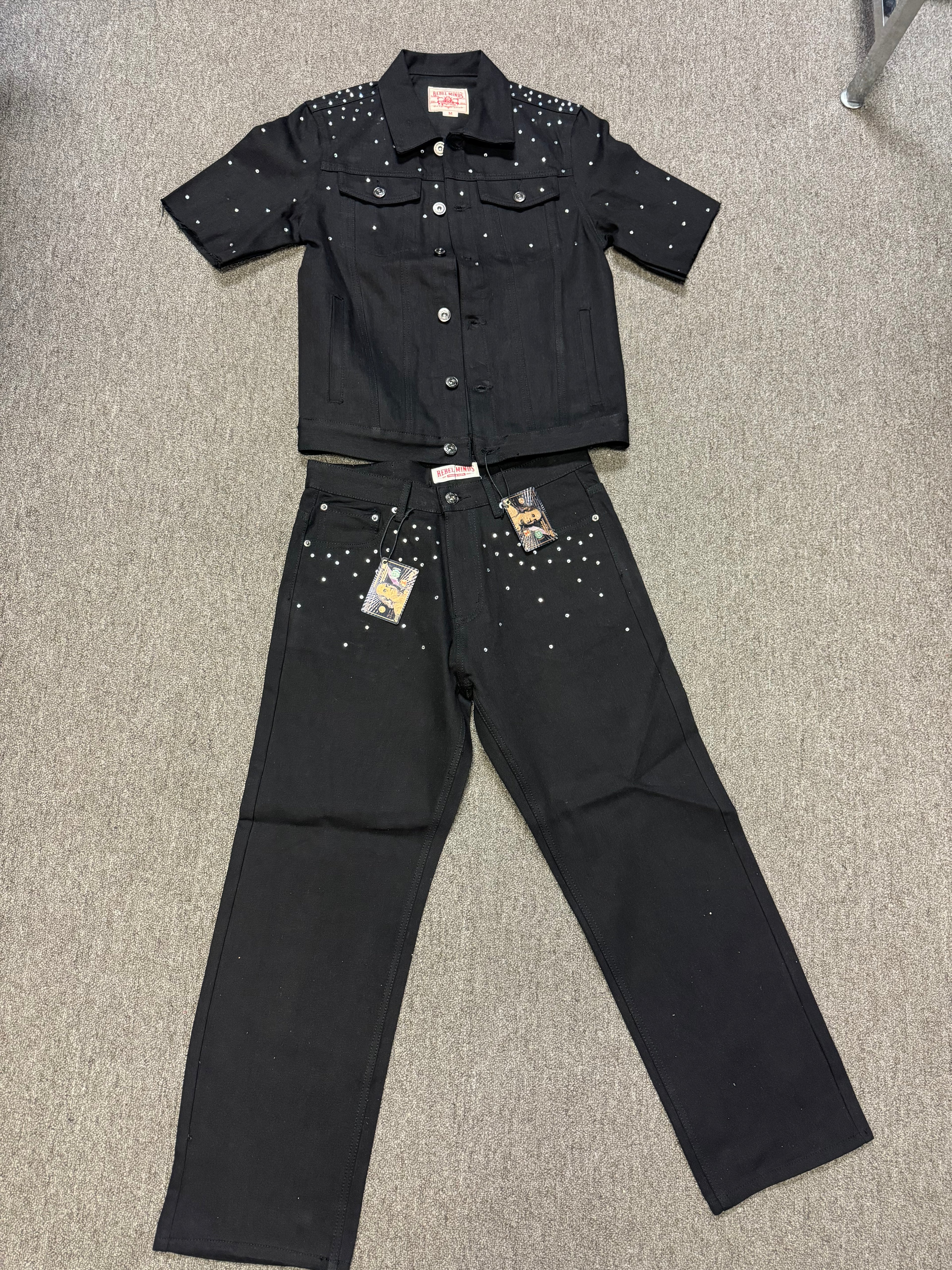 1of1 Black Denim Set