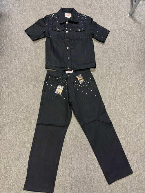 1of1 Black Denim Set
