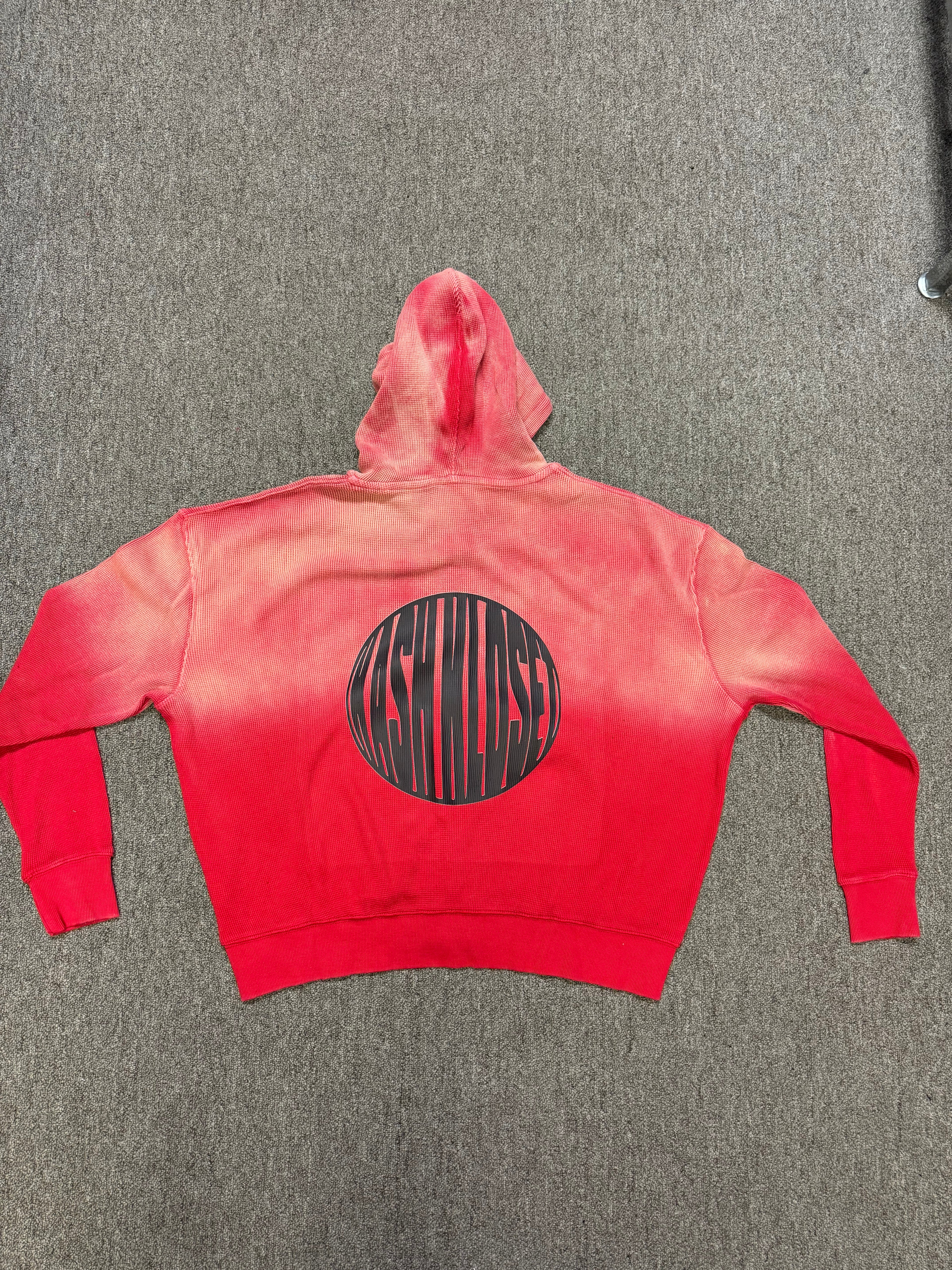 Kash Kloset Faded Red Thermal Zip Up
