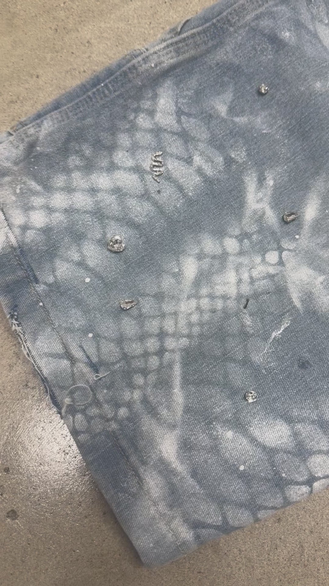 1of1 Light Blue Snake Shorts